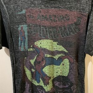 Marvel Spider-Man Heather Black T-Shirt